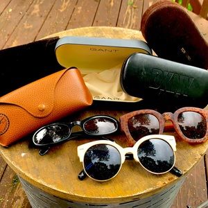 4PAIR OF SUNNIES & 5 cases